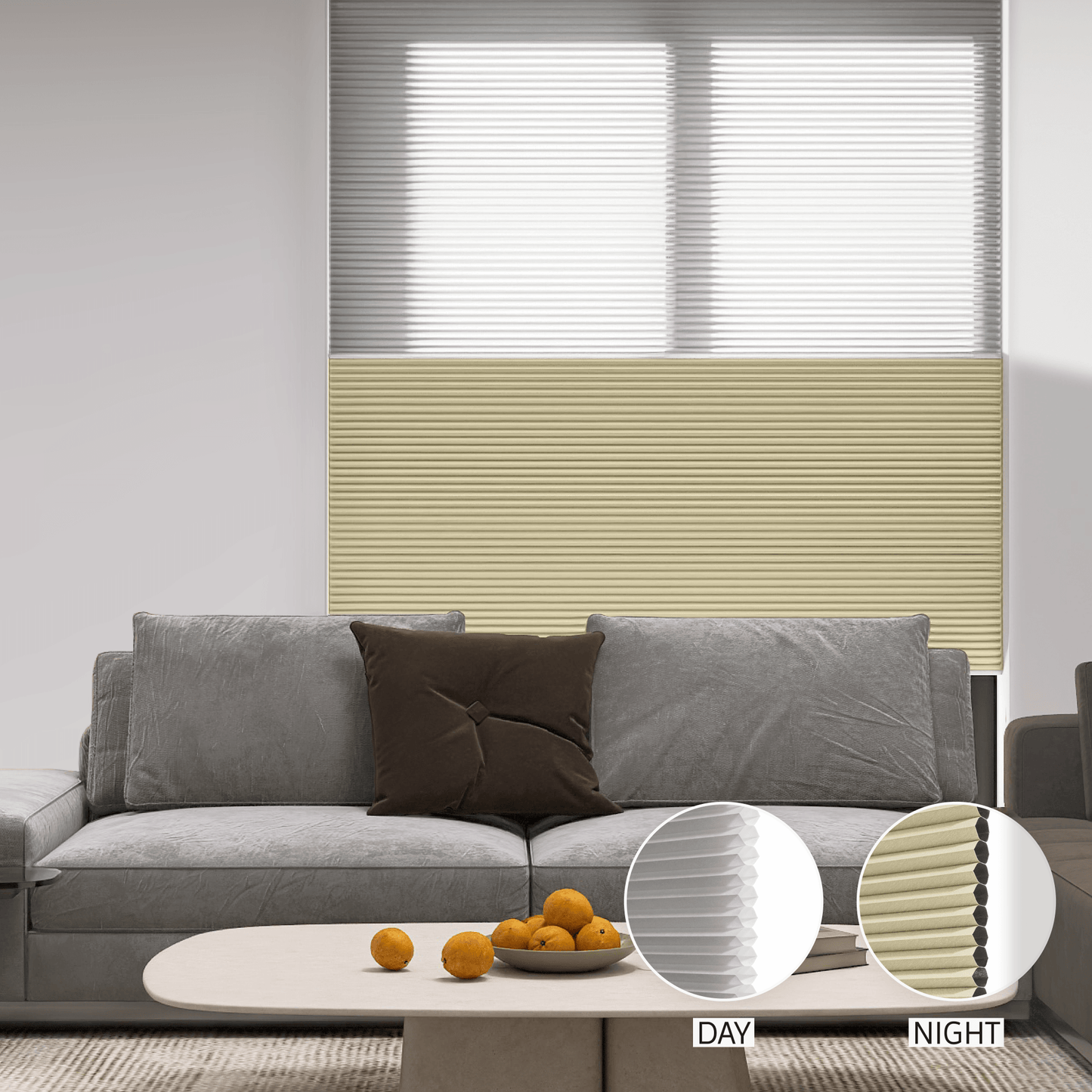 Classic Day & Night Honeycomb (Light Filtering + Blackout)
