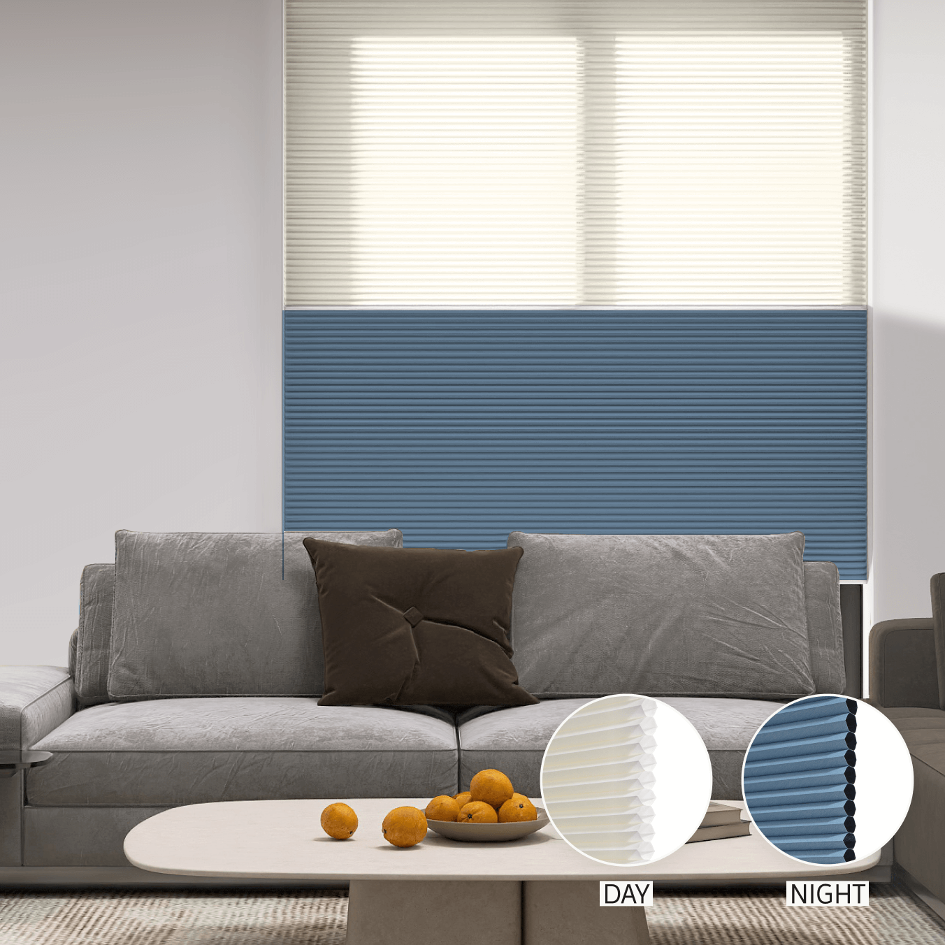 Classic Day & Night Honeycomb (Light Filtering + Blackout)