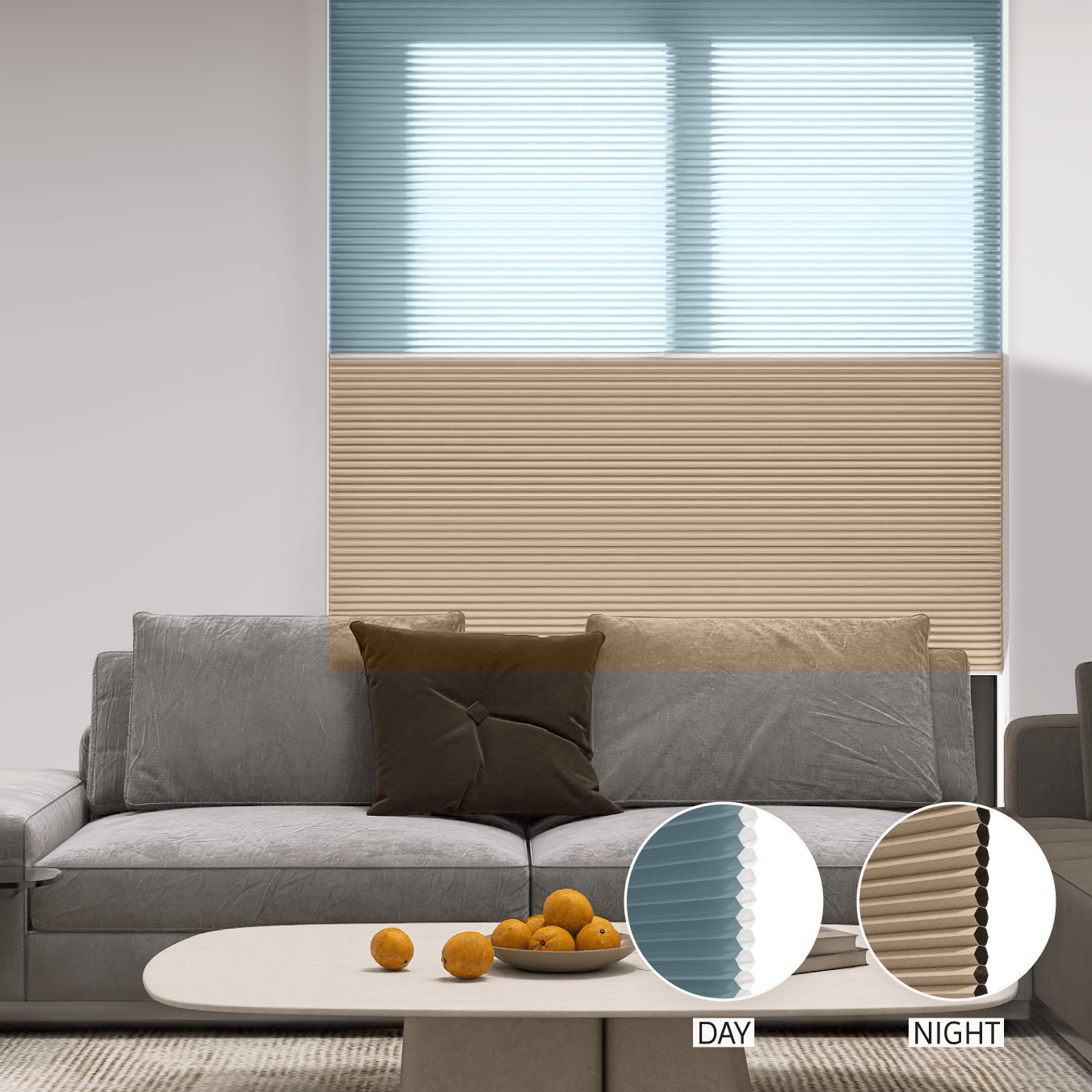 Classic Day & Night Honeycomb (Light Filtering + Blackout)