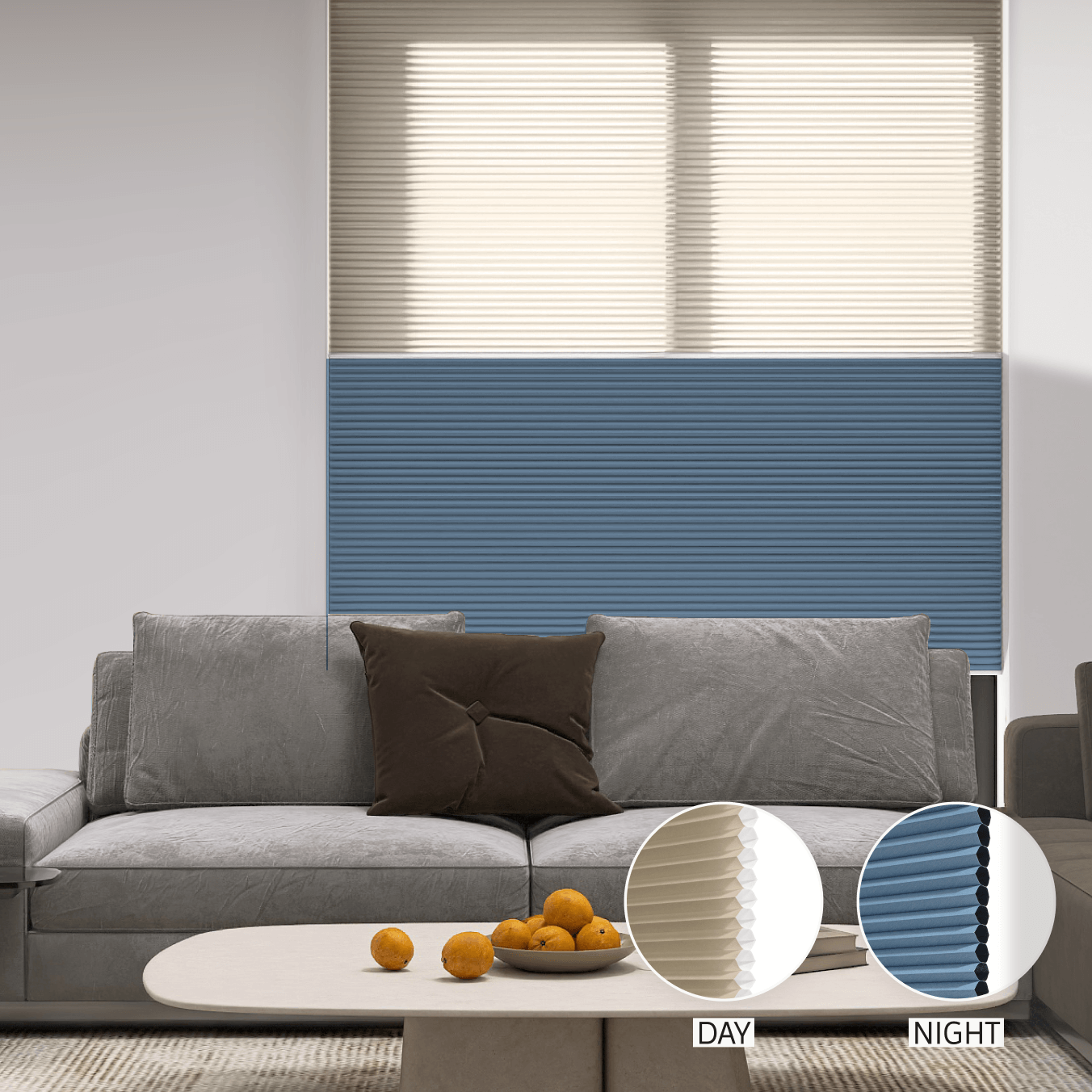 Classic Day & Night Honeycomb (Light Filtering + Blackout)