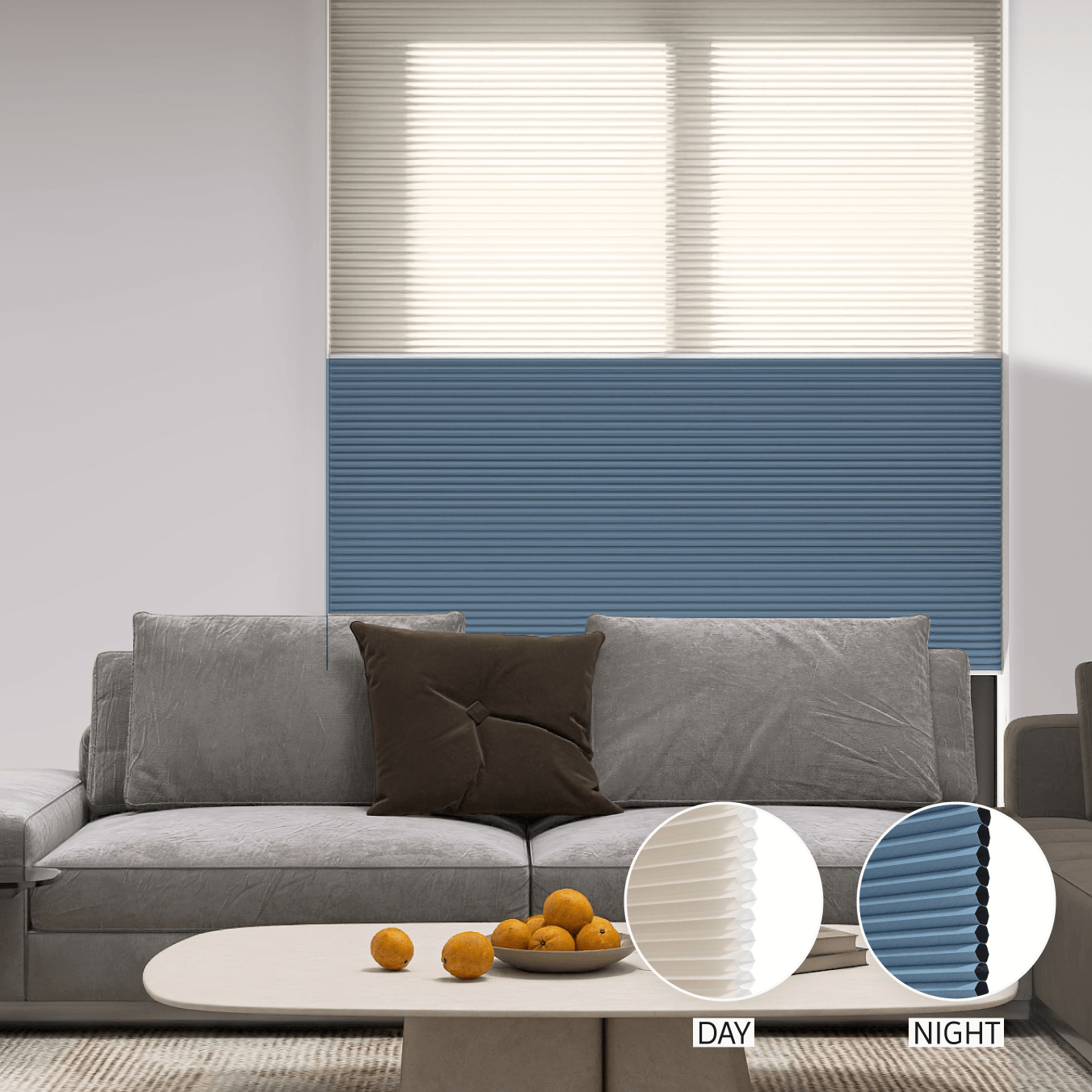 Classic Day & Night Honeycomb (Light Filtering + Blackout)