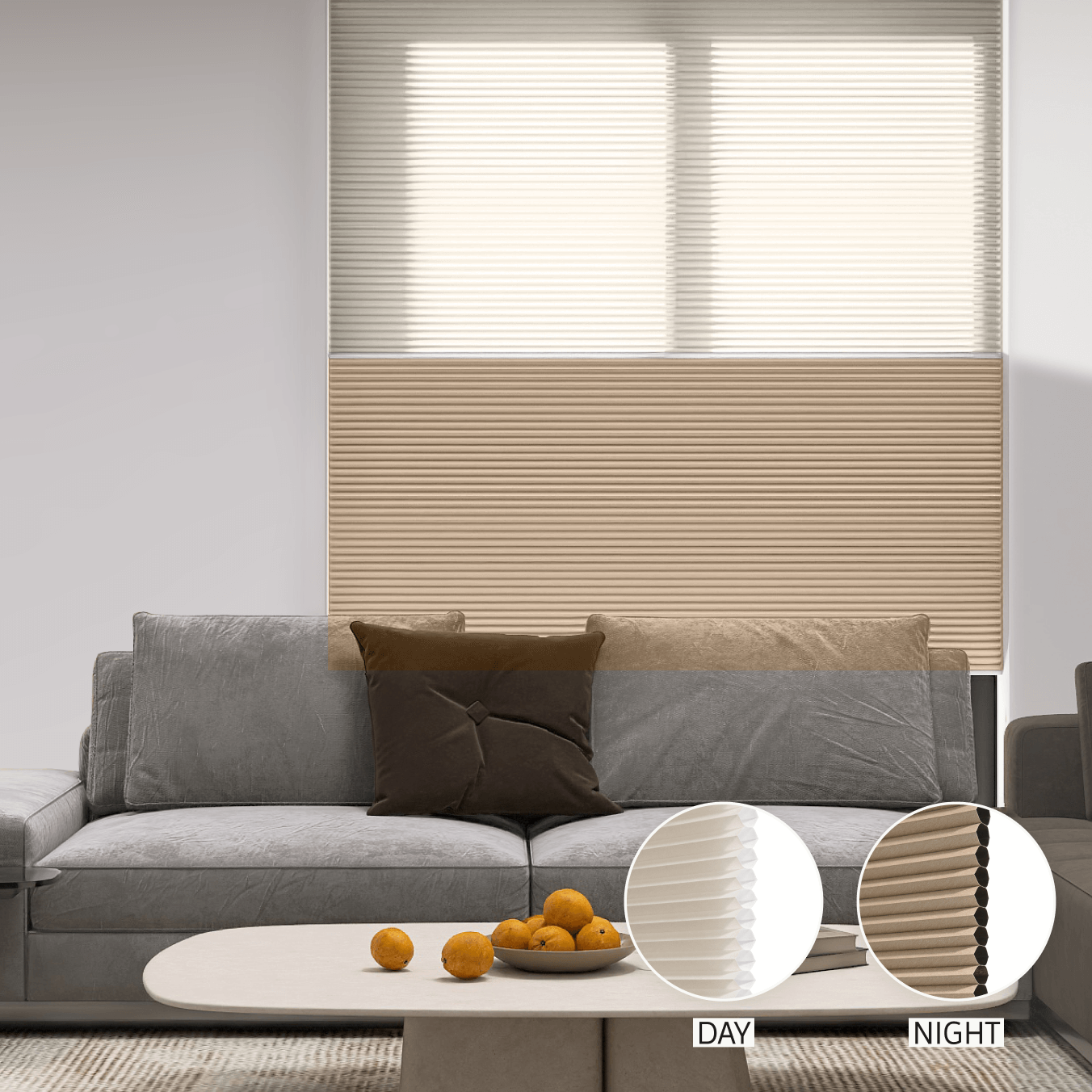 Classic Day & Night Honeycomb (Light Filtering + Blackout)