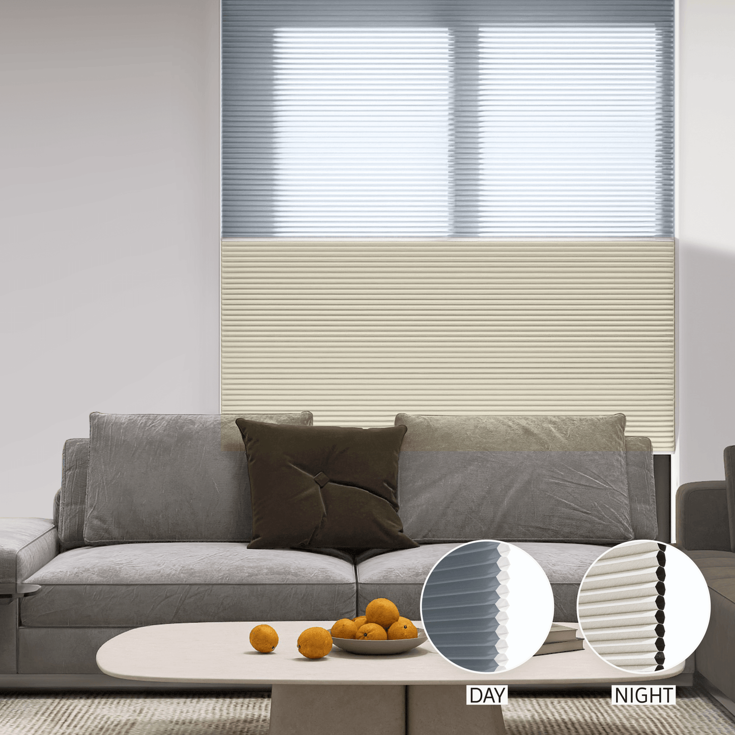 Classic Day & Night Honeycomb (Light Filtering + Blackout)