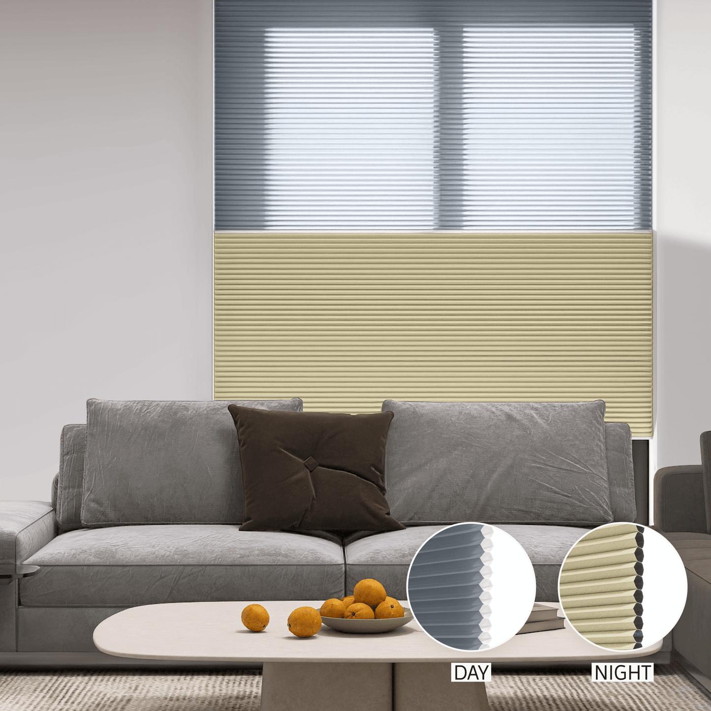Classic Day & Night Honeycomb (Light Filtering + Blackout)