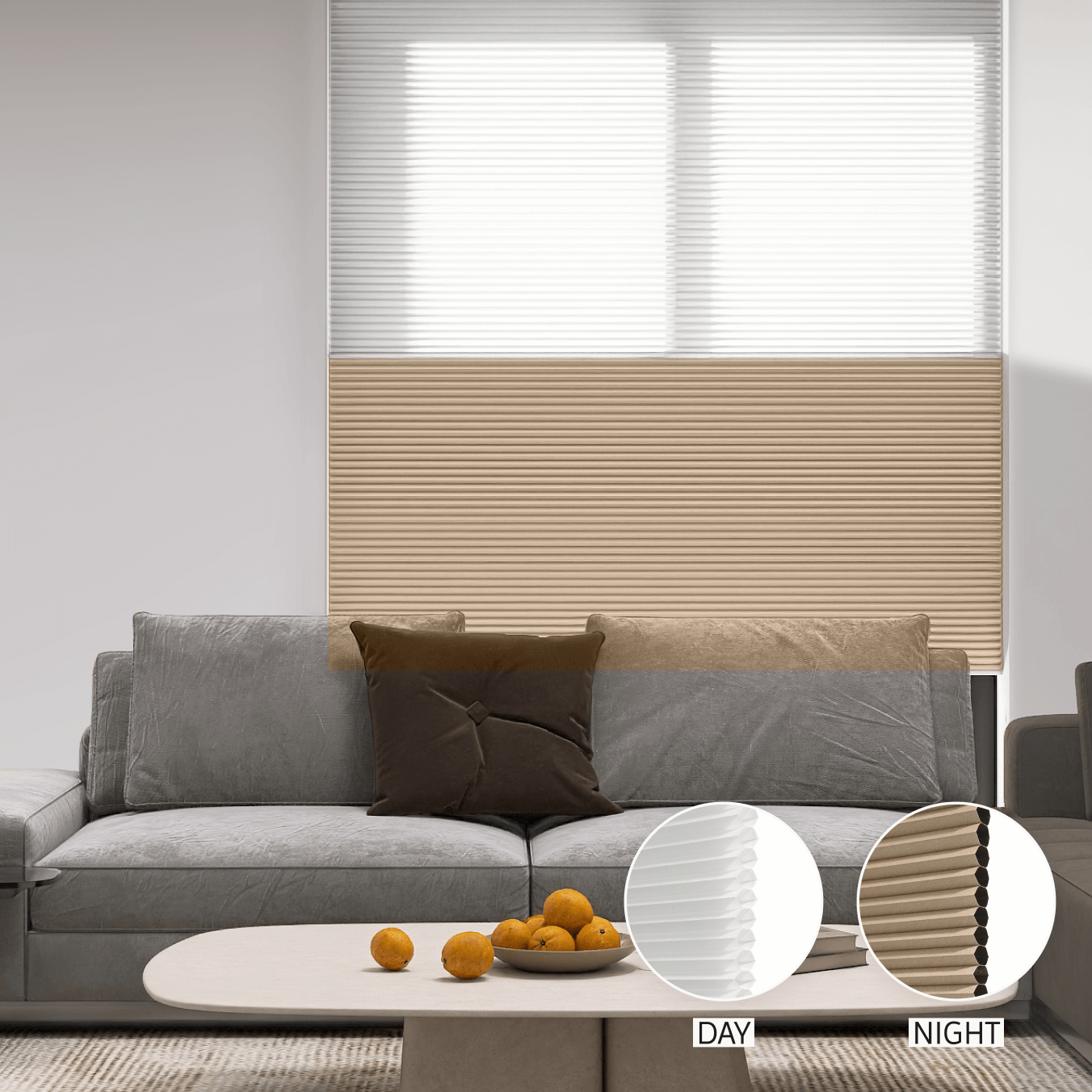 Classic Day & Night Honeycomb (Light Filtering + Blackout)