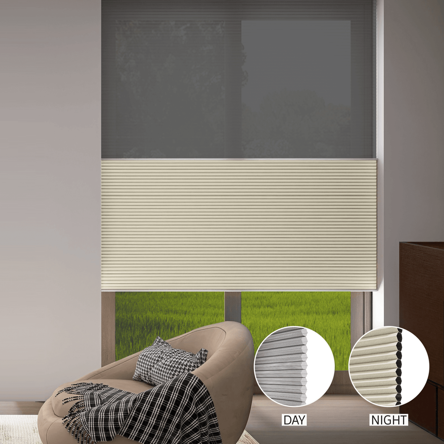 Classic Day & Night Honeycomb (Sheer + Blackout)