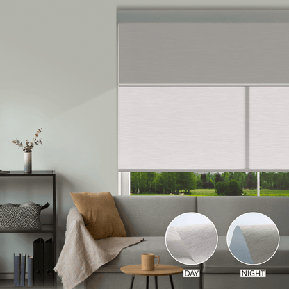 Cross Weave Day & Night Roller (Light Filtering + Blackout)