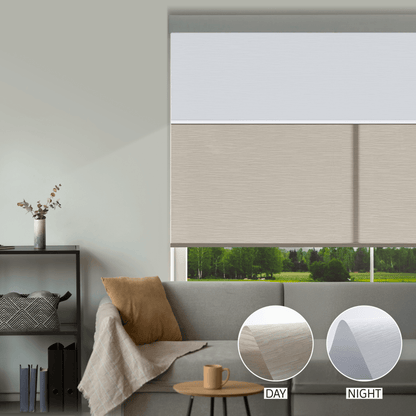 Cross Weave Day & Night Roller (Light Filtering + Blackout)