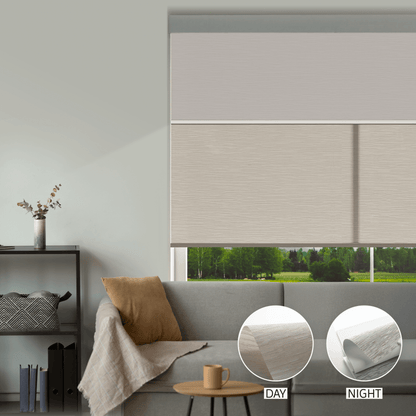 Cross Weave Day & Night Roller (Light Filtering + Blackout)