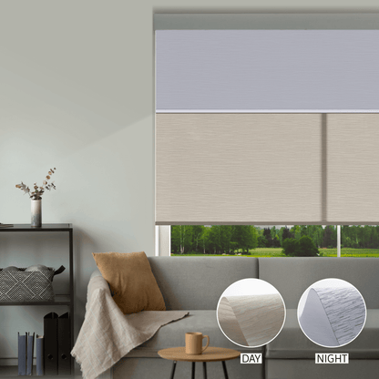 Cross Weave Day & Night Roller (Light Filtering + Blackout)