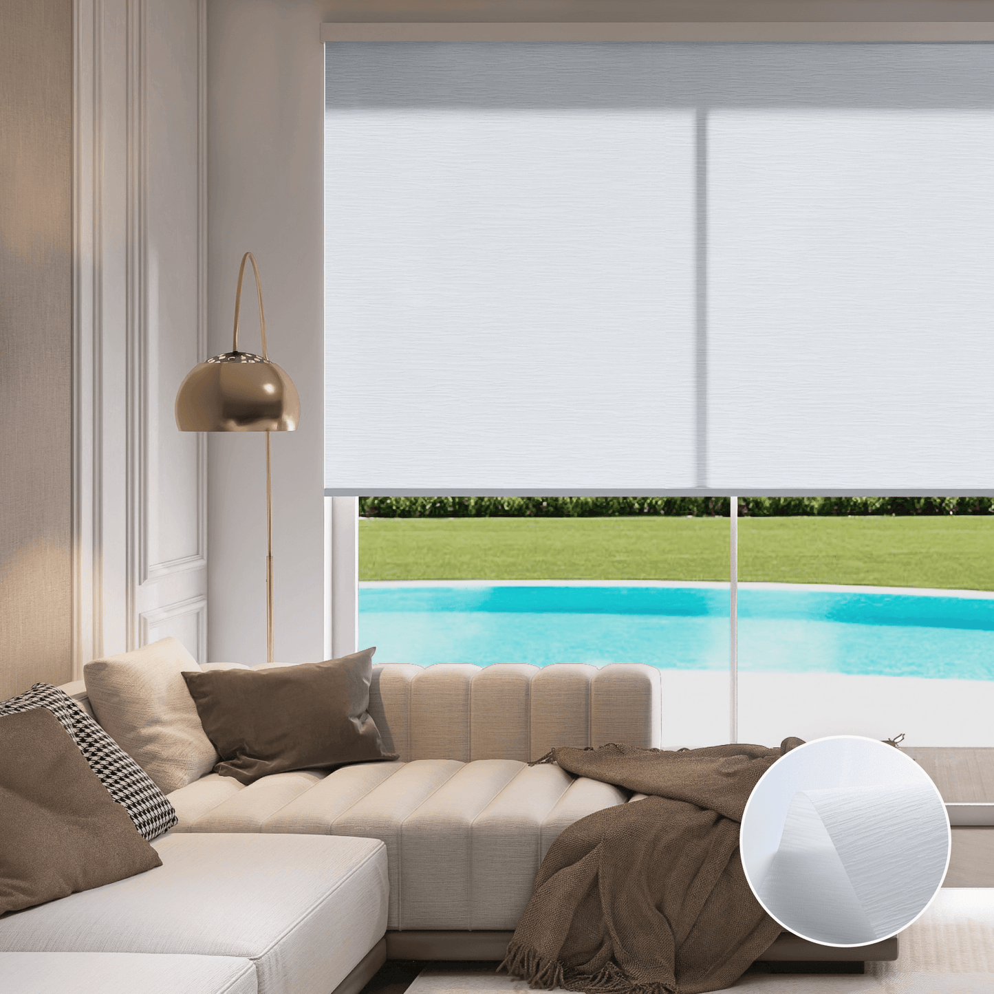 Cross Weave Light Filtering Roller