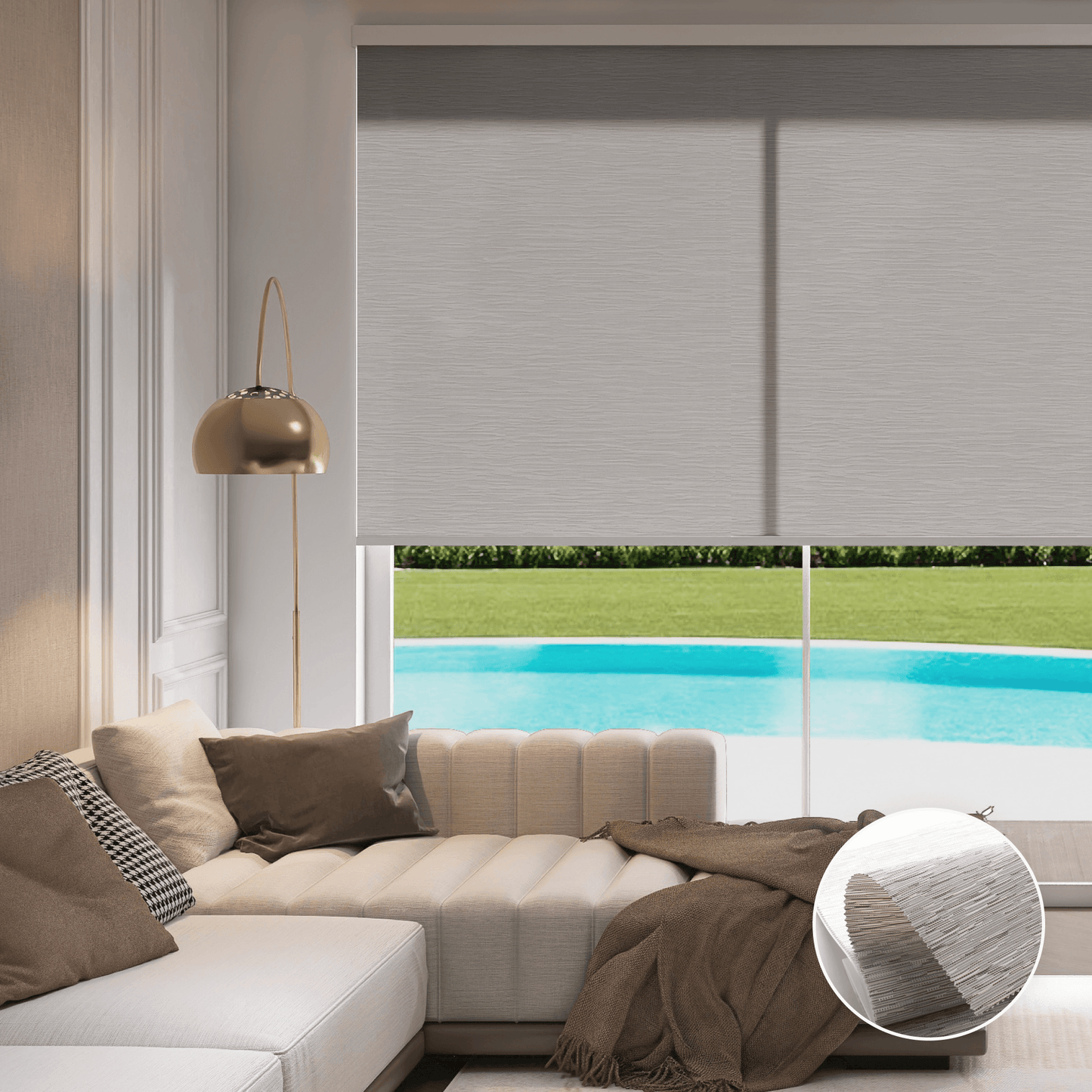 Cross Weave Light Filtering Roller