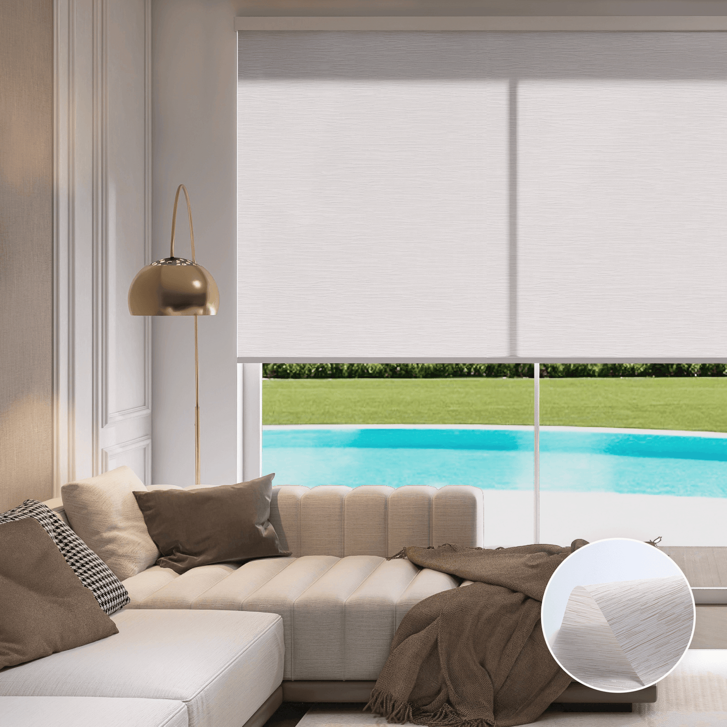 Cross Weave Light Filtering Roller