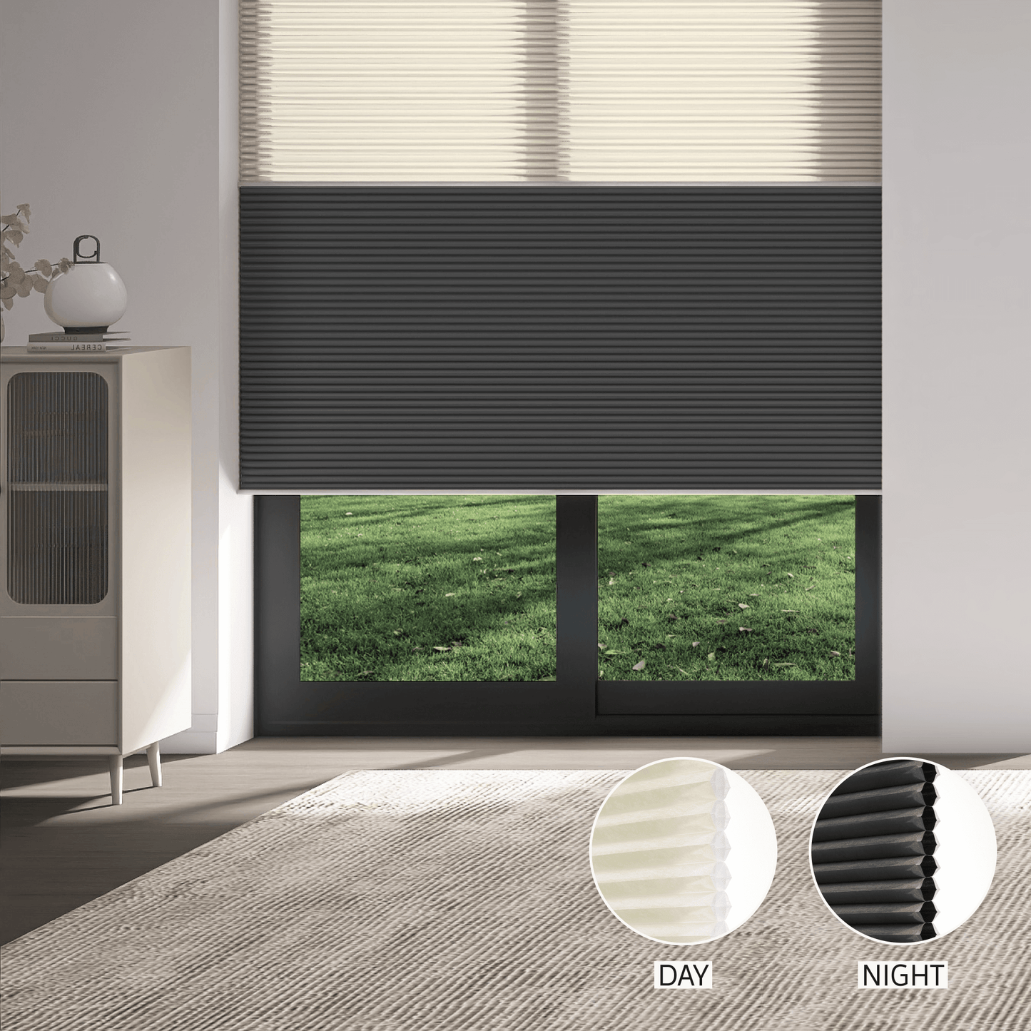 Dual Cell Day & Night Honeycomb (Light Filtering + Blackout)