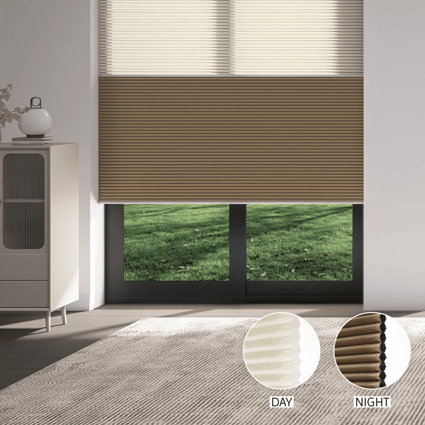 Dual Cell Day & Night Honeycomb (Light Filtering + Blackout)