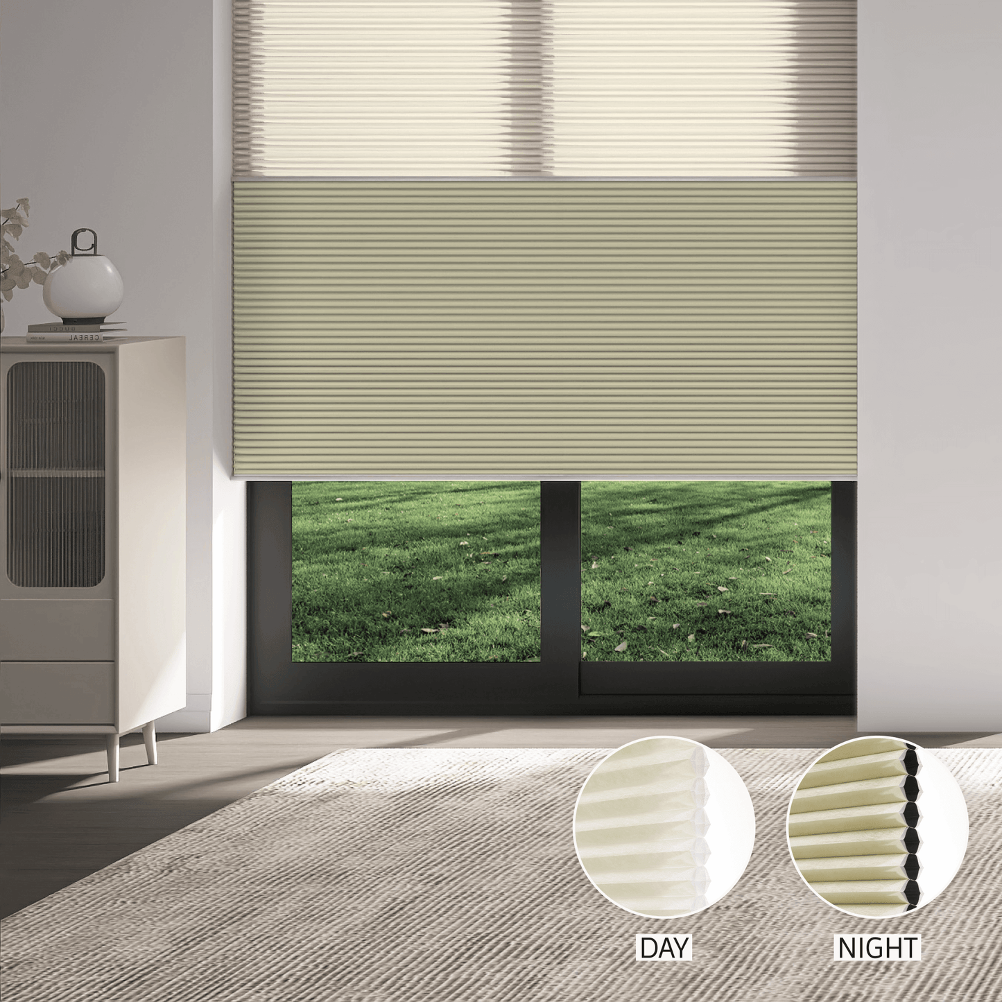 Dual Cell Day & Night Honeycomb (Light Filtering + Blackout)