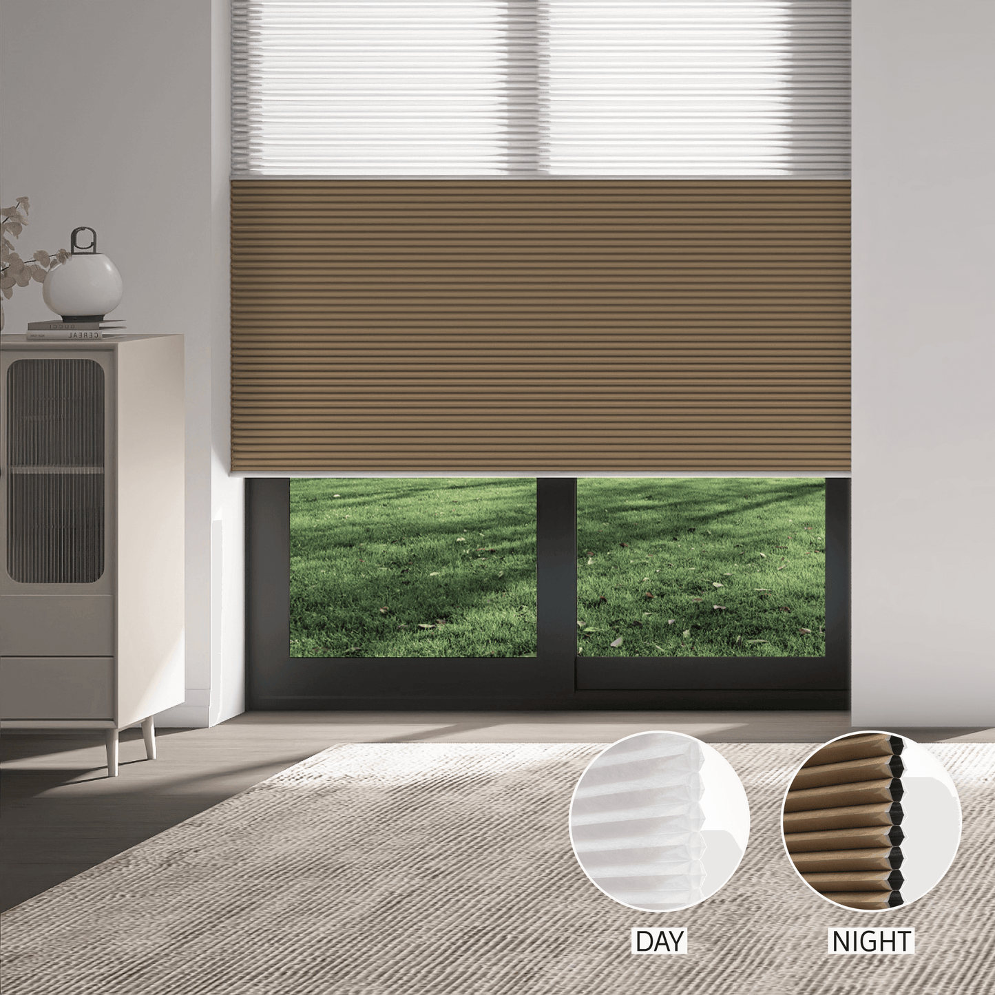Dual Cell Day & Night Honeycomb (Light Filtering + Blackout)