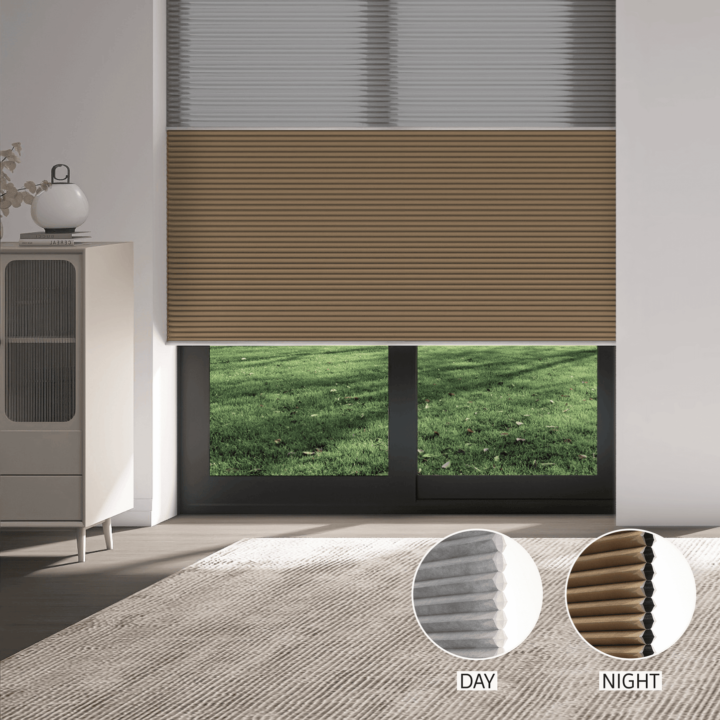 Dual Cell Day & Night Honeycomb (Light Filtering + Blackout)