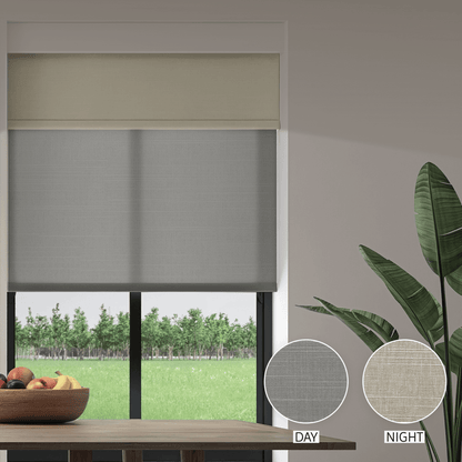 Linen Weave Day & Night Roller (Light Filtering + Blackout)