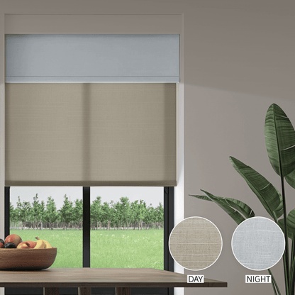 Linen Weave Day & Night Roller (Light Filtering + Blackout)
