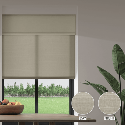 Linen Weave Day & Night Roller (Light Filtering + Blackout)