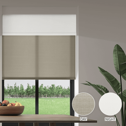 Linen Weave Day & Night Roller (Light Filtering + Blackout)