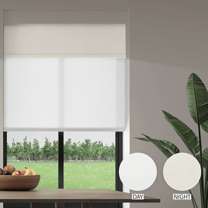 Linen Weave Day & Night Roller (Light Filtering + Blackout)