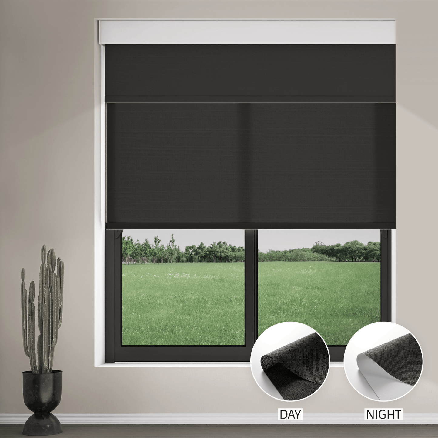 Pearl Day & Night Roller (Light Filtering + Blackout)