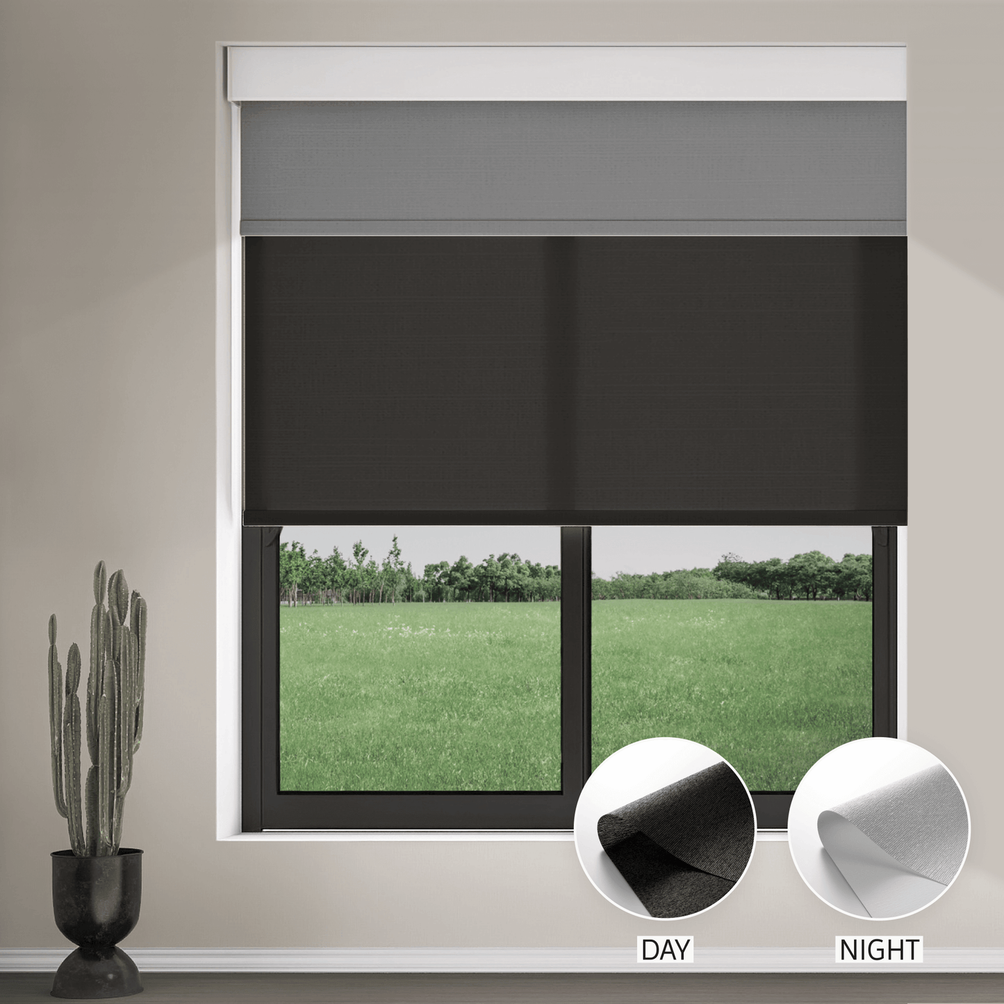 Pearl Day & Night Roller (Light Filtering + Blackout)