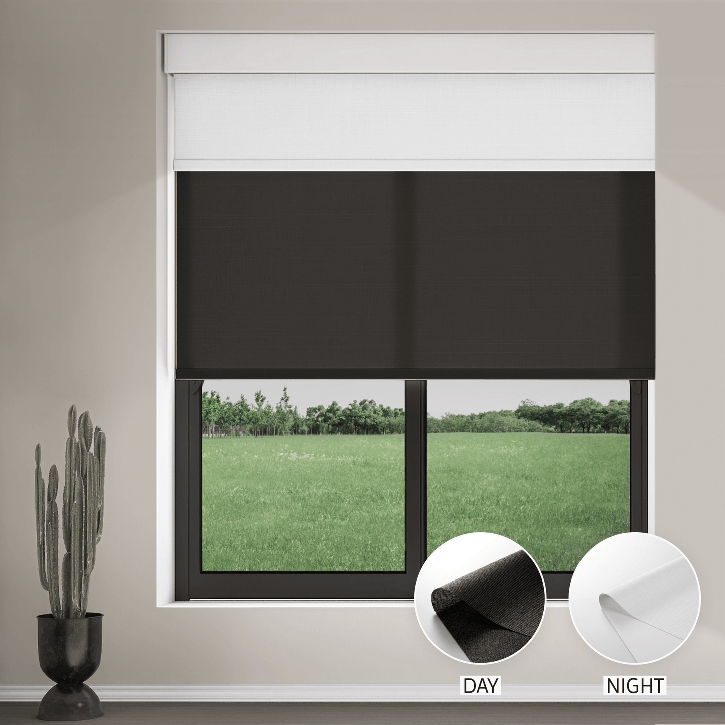 Pearl Day & Night Roller (Light Filtering + Blackout)