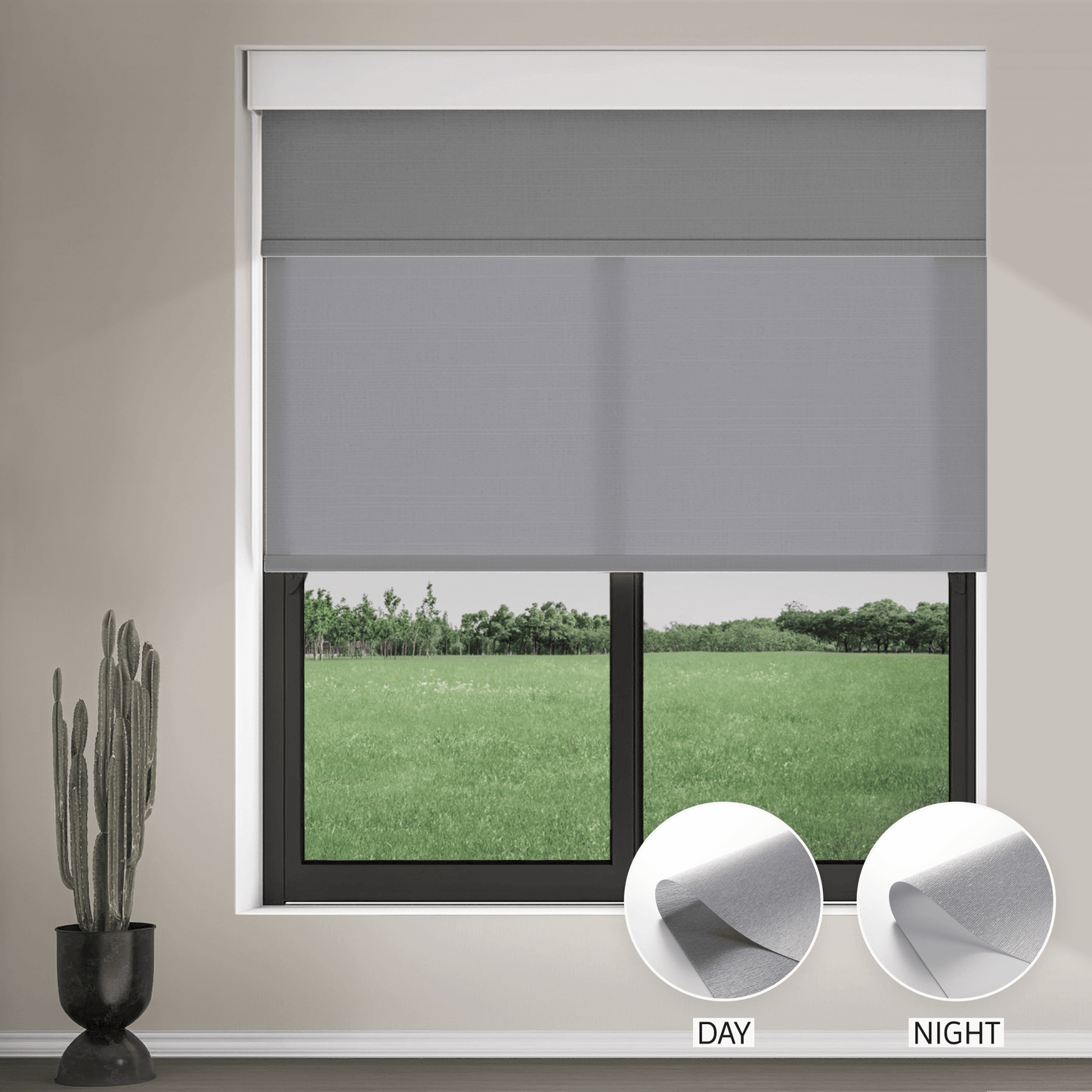 Pearl Day & Night Roller (Light Filtering + Blackout)