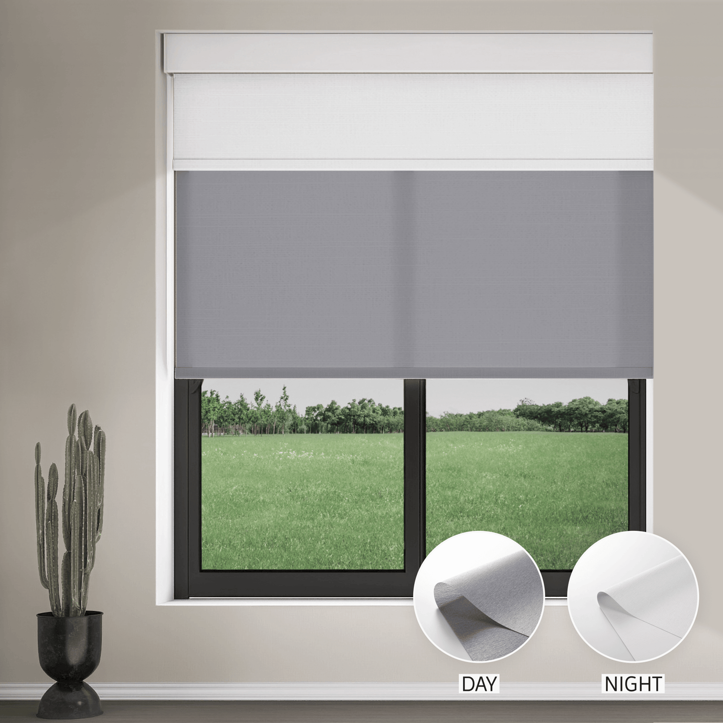 Pearl Day & Night Roller (Light Filtering + Blackout)