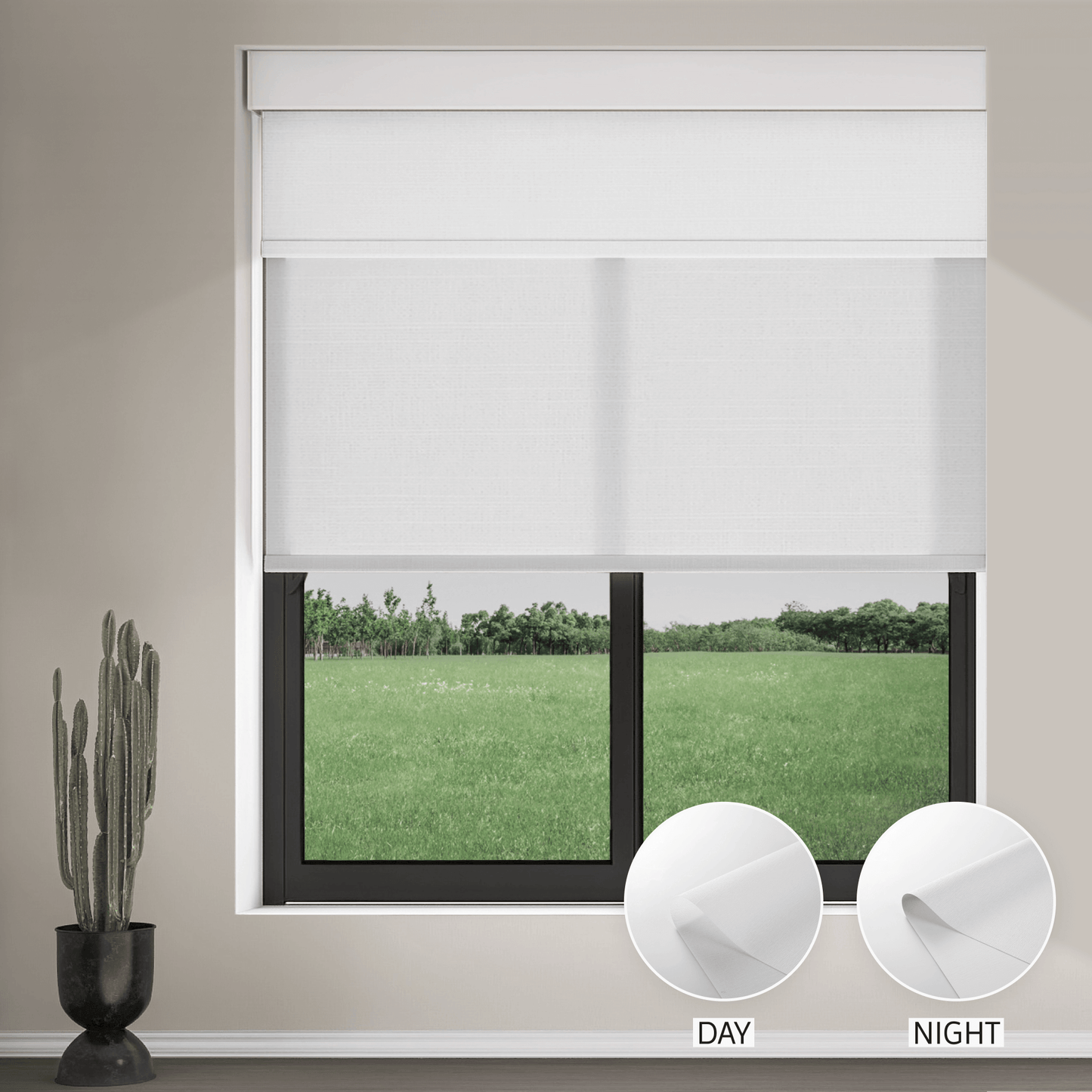 Pearl Day & Night Roller (Light Filtering + Blackout)