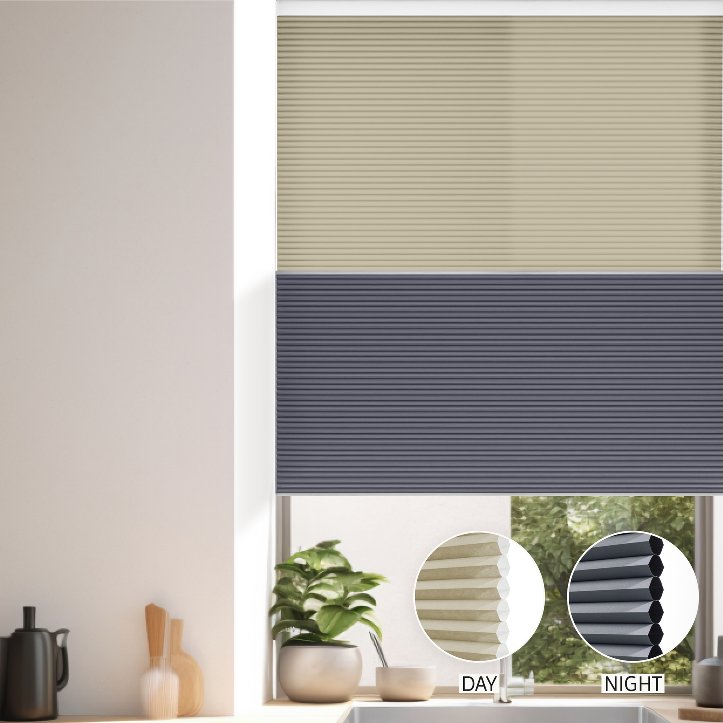 Prime Day & Night Honeycomb (Light Filtering + Blackout)